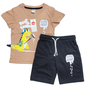 Baby Boy t-shirt Set  for Biscuit Color/ Boys top-bottom color